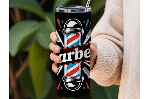 Barber Shop 20oz Tumbler Wrap Sublimation DesignSVG 