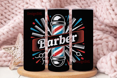 Barber Shop 20oz Tumbler Wrap Sublimation DesignSVG 