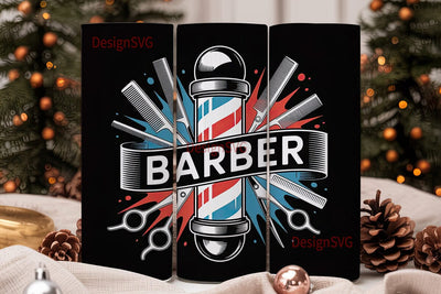 Barber Shop 20oz Tumbler Wrap Sublimation DesignSVG 