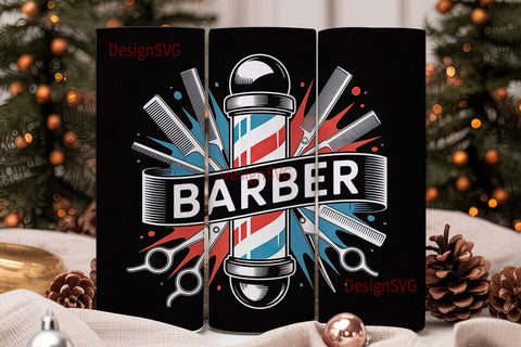 Barber Shop 20oz Tumbler Wrap Sublimation DesignSVG 