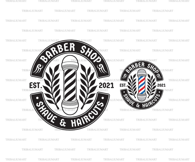 Barber Shop Sign SVG TribaliumArtSF 