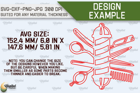 Barber Shop Signs Laser Cut Bundle. Barber Signs SVG SVG Evgenyia Guschina 