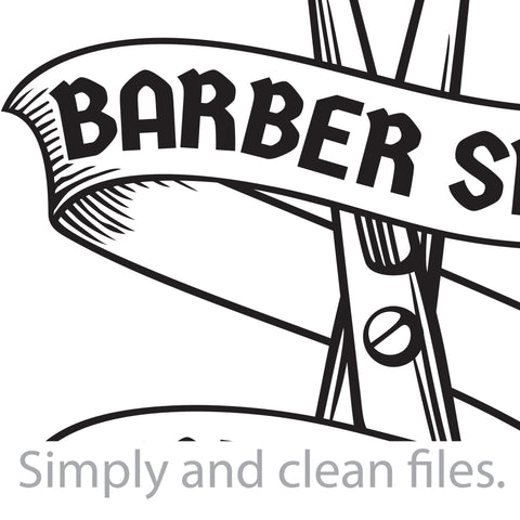 Barber Shop Symbol. Shave and Haircuts Sign with Scissors. SVG TribaliumArtSF 