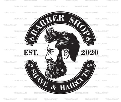 Barber Shop Symbol. Shave and Haircuts. SVG TribaliumArtSF 