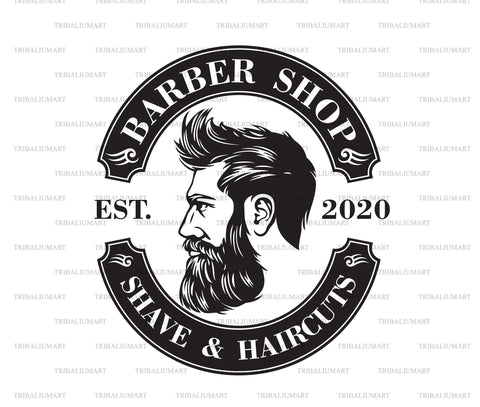 Barber Shop Symbol. Shave and Haircuts. SVG TribaliumArtSF 