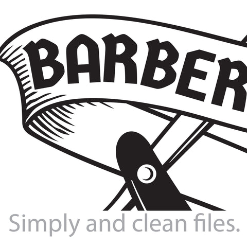 Barber Shop Symbol with Shaving Razor Knife. Shave and Haircuts. SVG TribaliumArtSF 