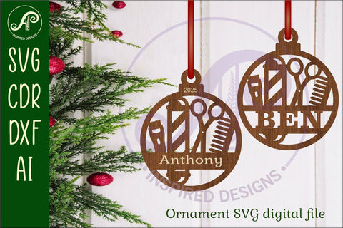 Barber, stylist Christmas Ornament SVG SVG APInspireddesigns 