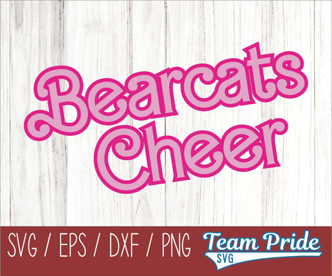 Barbi Bearcats Cheer SVG Digital Download Printable - SVG, EPS, DXF, PNG SVG Team Pride SVG 