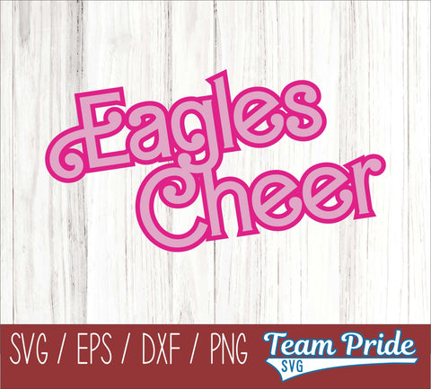 Barbi Eagles Cheer SVG Digital Download Printable - SVG, EPS, DXF, PNG SVG Team Pride SVG 