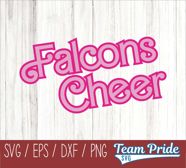 Barbi Falcons Cheer SVG Digital Download Printable - SVG, EPS, DXF, PNG SVG Team Pride SVG 