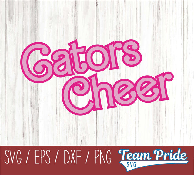 Barbi Gators Cheer SVG Digital Download Printable - SVG, EPS, DXF, PNG SVG Team Pride SVG 
