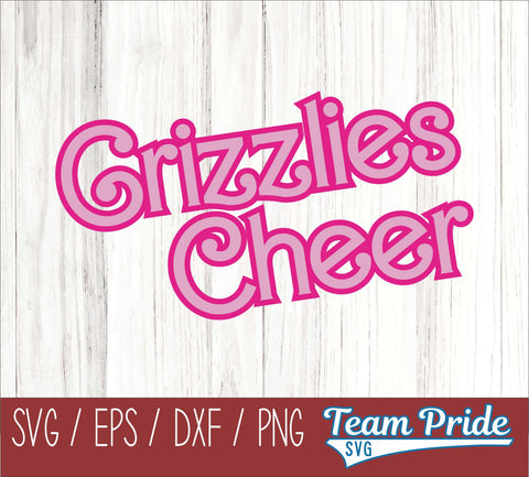 Barbi Grizzlies Cheer SVG Digital Download Printable - SVG, EPS, DXF, PNG SVG Team Pride SVG 