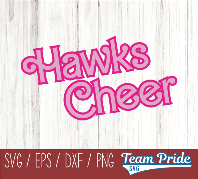 Barbi Hawks Cheer SVG Digital Download Printable - SVG, EPS, DXF, PNG SVG Team Pride SVG 