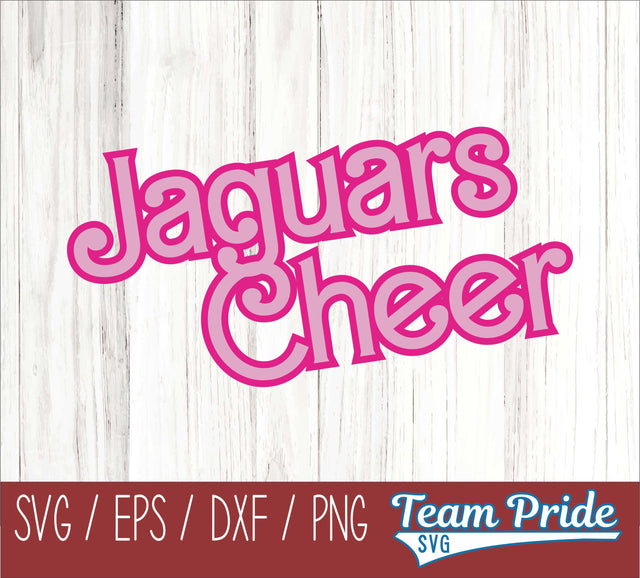 Barbi Jaguars Cheer SVG Digital Download Printable - SVG, EPS, DXF, PNG SVG Team Pride SVG 
