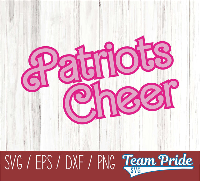 Barbi Patriots Cheer SVG Digital Download Printable - SVG, EPS, DXF, PNG SVG Team Pride SVG 