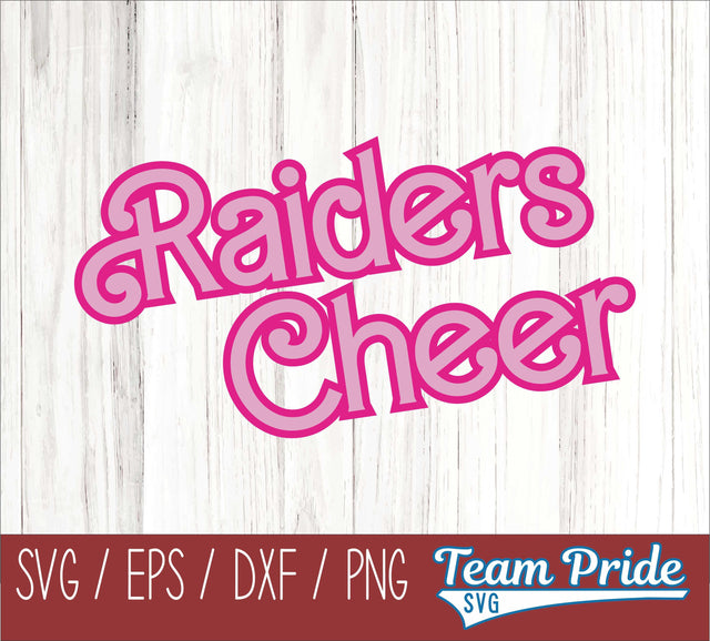 Barbi Raiders Cheer SVG Digital Download Printable - SVG, EPS, DXF, PNG SVG Team Pride SVG 