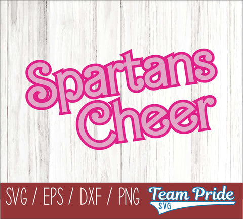 Barbi Spartans Cheer SVG Digital Download Printable - SVG, EPS, DXF, PNG SVG Team Pride SVG 