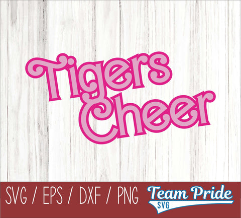 Barbi Tigers Cheer SVG Digital Download Printable - SVG, EPS, DXF, PNG SVG Team Pride SVG 