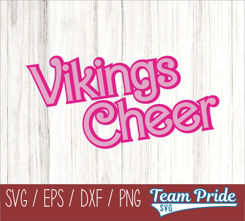 Barbi Vikings Cheer SVG Digital Download Printable - SVG, EPS, DXF, PNG SVG Team Pride SVG 