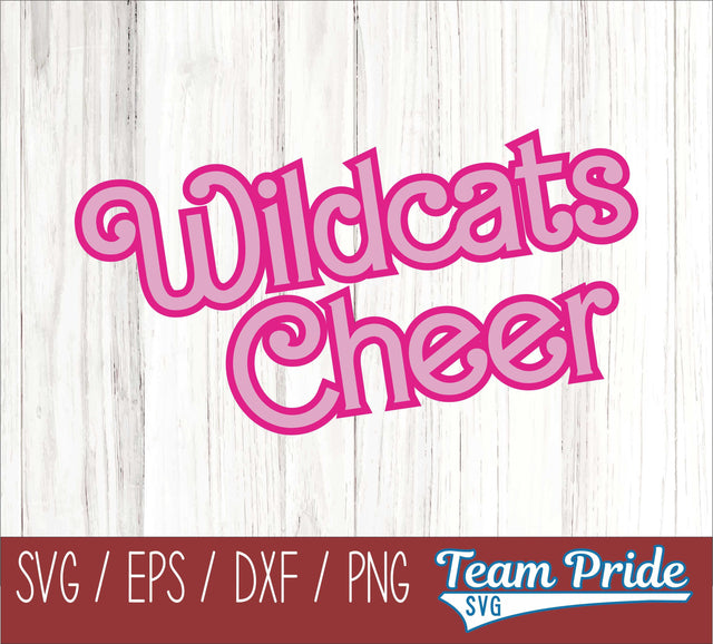 Barbi Wildcats Cheer SVG Digital Download Printable - SVG, EPS, DXF, PNG SVG Team Pride SVG 
