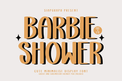 Barbie Shower - Cute Display Font Font Masyafi Studio 