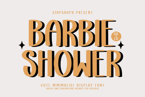 Barbie Shower - Cute Display Font Font Masyafi Studio 