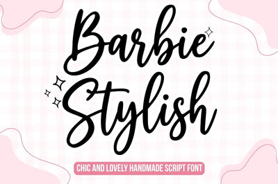 Barbie Stylish Font Studio Natural Ink 