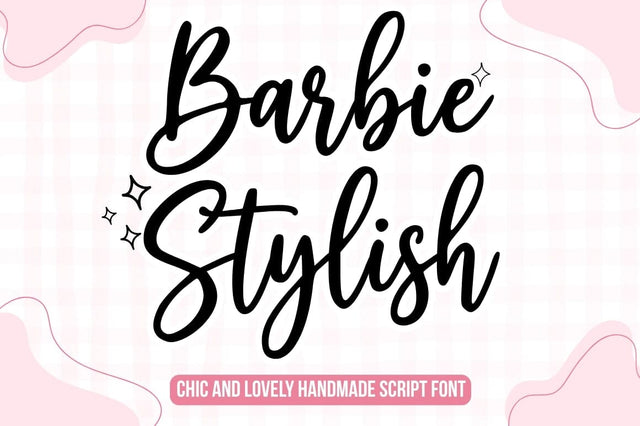 Barbie Stylish Font Studio Natural Ink 