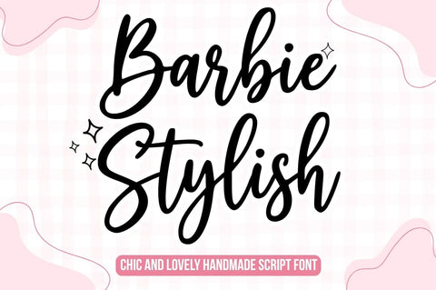 Barbie Stylish Font Studio Natural Ink 