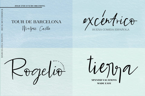 Barcelona Nights Signature Script Font Beck McCormick 