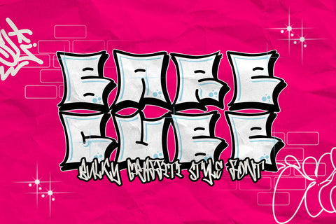 Bare Cube - Bulky Graffiti Style Font Font Mozzatype 