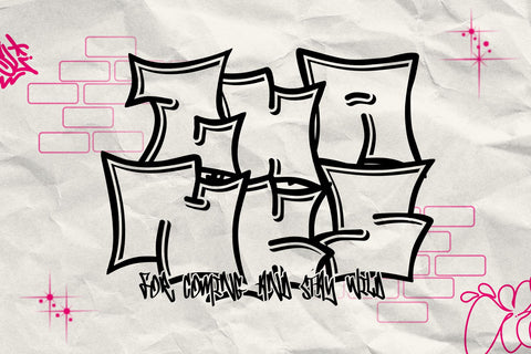 Bare Cube - Bulky Graffiti Style Font Font Mozzatype 