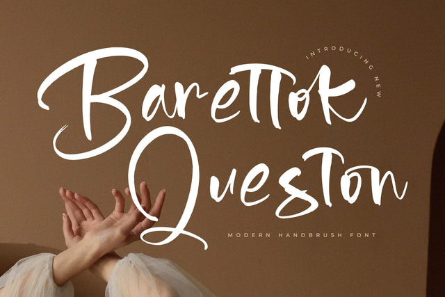 Barettok Queston - Modern Handbrush Font Font Letterena Studios 