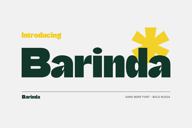 Barinda - Modern Display Sans Serif Font studioalmeera 