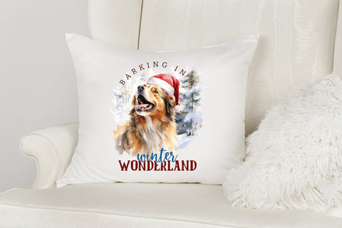 Barking in a Winter Wonderland, Funny Christmas Dog Saying PNG Sublimation CraftLabSVG 