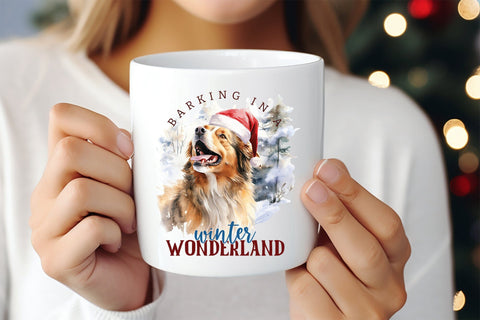 Barking in a Winter Wonderland, Funny Christmas Dog Saying PNG Sublimation CraftLabSVG 
