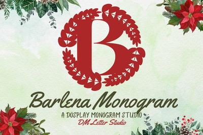 Barlena Monogram Font Font Dm Letter Studio 
