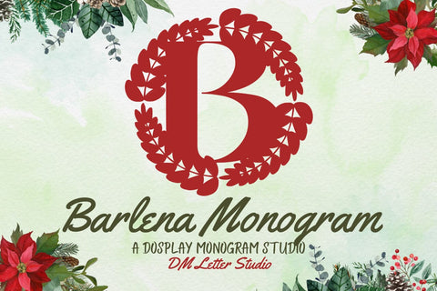 Barlena Monogram Font Font Dm Letter Studio 