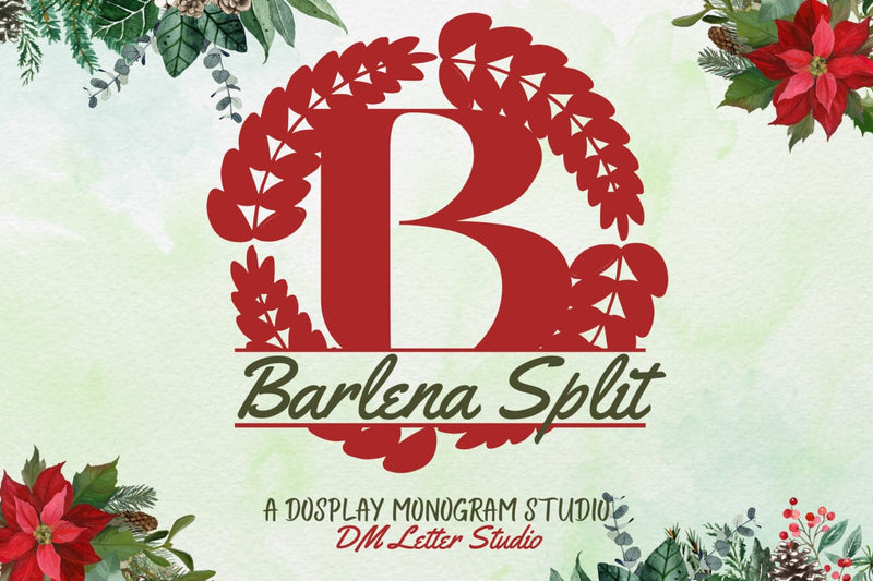 Barlena Split Monogram Font Font Dm Letter Studio 
