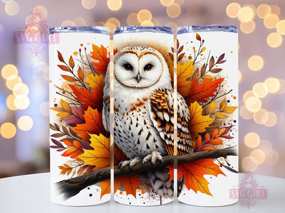 Barn Owl On A Branch 20oz Tumbler Wrap Sublimation Design, Straight Tapered Tumbler Wrap, Owl Tumbler Png, Instant Digital Download Sublimation SvggirlplusArt 