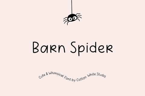 Barn Spider Font Cotton White Studio 