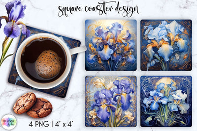 Baroque Floral Coaster Sublimation Set Sublimation Designs by Ira 
