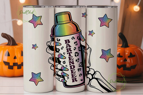 Bartender Skeleton Hand 20oz Tumbler Sublimation PixelChick 