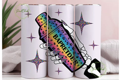 Bartender Skeleton Hand 20oz Tumbler Sublimation PixelChick 