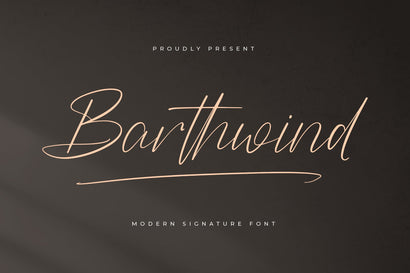 Barthwind - Modern Signature Font Font Letterena Studios 