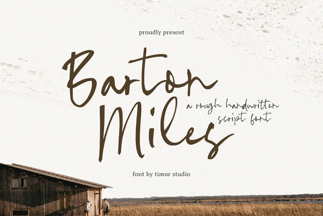 Barton Miles - Rough Handwritten Script Font Font Timur type 