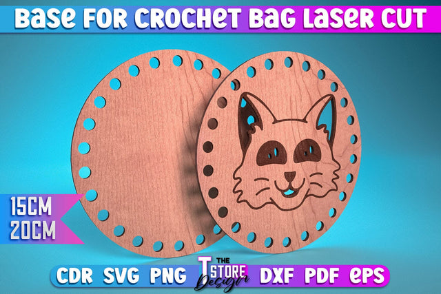 Base for Crochet Bag Laser Cut | Accessories Laser Cut Design | CNC Files SVG The T Store Design 