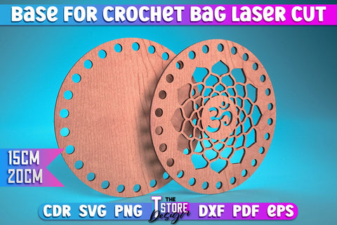 Base for Crochet Bag Laser Cut | Accessories Laser Cut Design | CNC Files SVG The T Store Design 