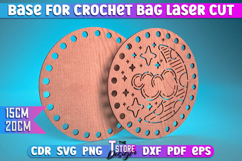 Base for Crochet Bag Laser Cut | Accessories Laser Cut Design | CNC Files SVG The T Store Design 
