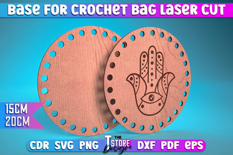 Base for Crochet Bag Laser Cut | Accessories Laser Cut Design | CNC Files SVG The T Store Design 